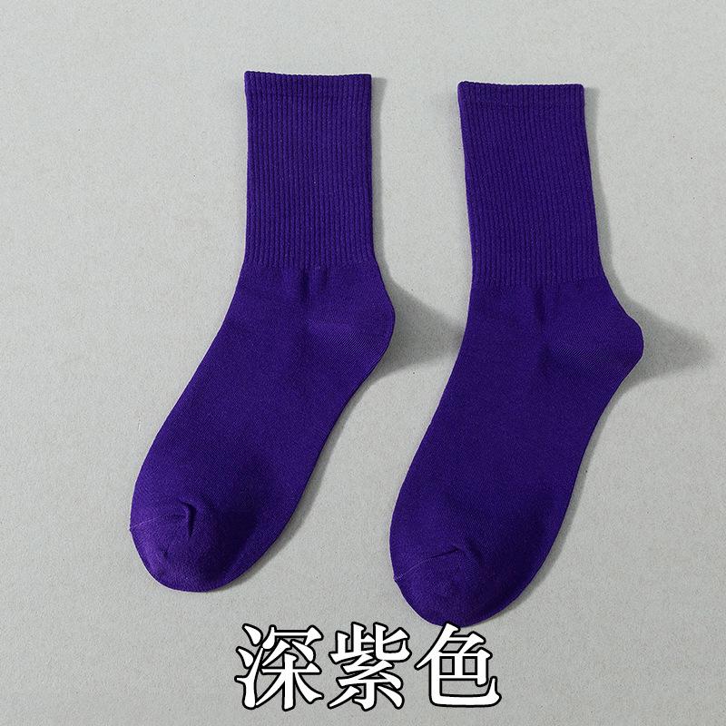 Socks Season Cotton Socks Breathable Medium Tube Socks Street Tide Socks Candy Color High Top Socks