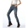 Lässige Retro-Lokomotivhose aus reiner Baumwolle, Motorrad-Jeans, Lokomotiv-Rennhose für Damen