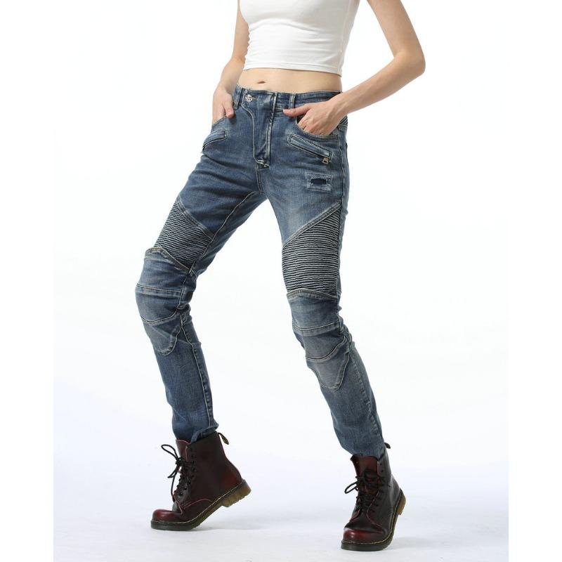 Lässige Retro-Lokomotivhose aus reiner Baumwolle, Motorrad-Jeans, Lokomotiv-Rennhose für Damen