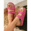 Women’s Platform Slip-On Birkenstyle Peep-Toe Beach Sandals