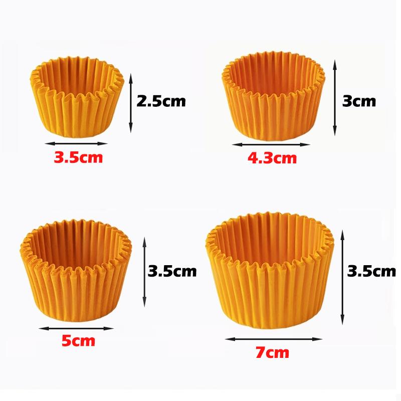 500 PEZZI Pirottini per Cupcake Carta Muffin Torta Stampini Contenitori Colore Unico Wrapper per Cupcake Accessori da Forno Cucina