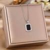 Women's Silver Titanium Steel Necklace with Micro-Inlaid Zircon - Elegant, Durable Clavicle Chain Jewelry