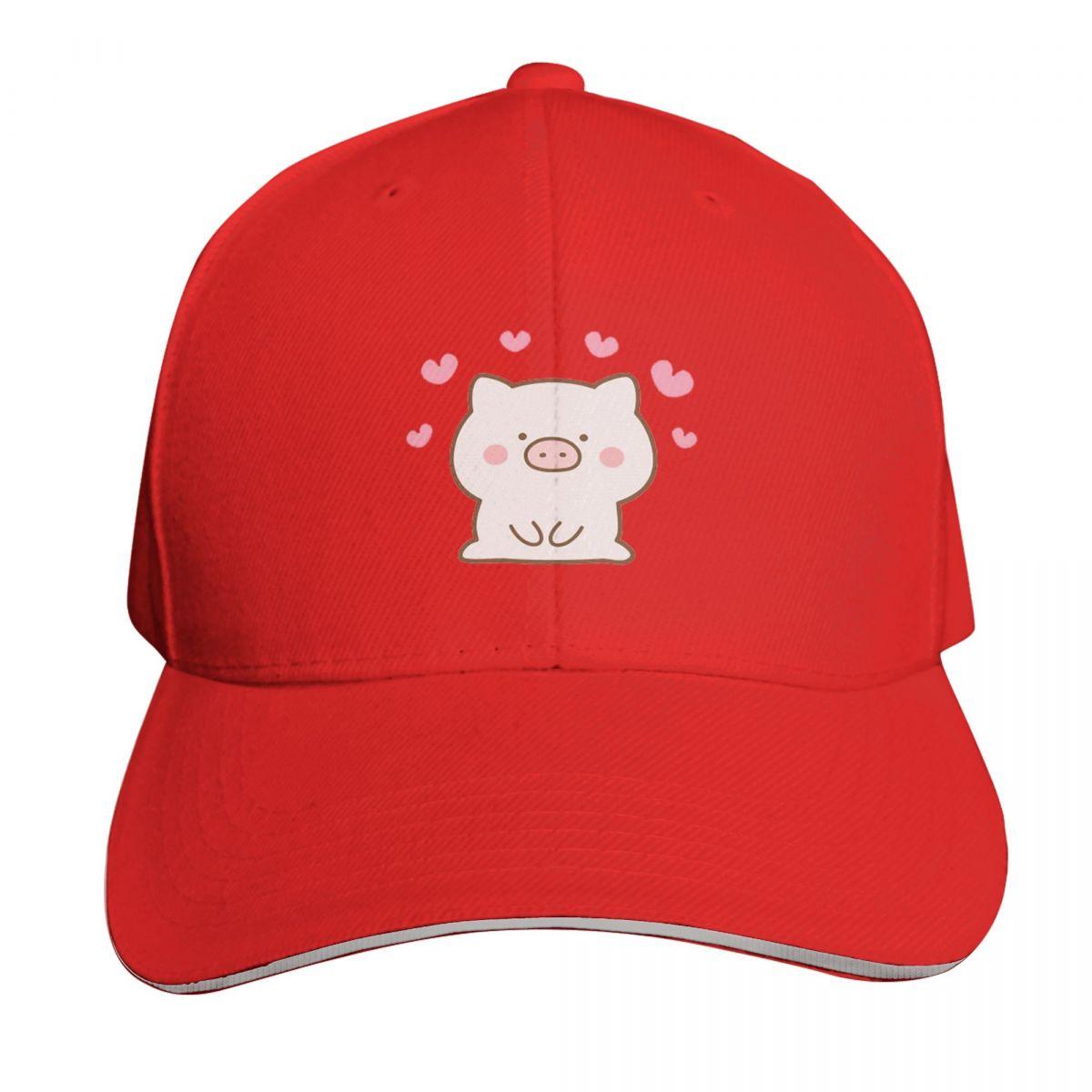 

Lots Of Little Hearts Pig Emoticon Cap Fashion Casual Baseball Caps Adjustable Hat Hip Hop Summer Unisex Baseball Hats One Size