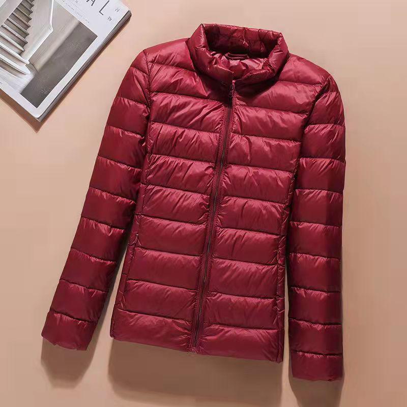 2023 Autumn/Winter Women's Slim Korean-Style Hooded Lightweight Down Jacket