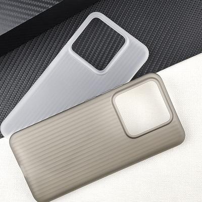 For Xiaomi 14 13 13T Pro Ultra Camera Big Hole Transparent Color Corrugation PP Anti Fingerprint Anti-Slip Back Cover Case Shell