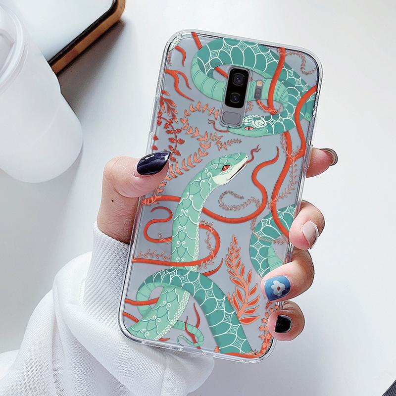 For Samsung Galaxy S9 S 9 Plus Phone Case Cartoon Back Cover Transparent Soft Silicone Flower Funda For Samsung s9 S9+ Cute Capa