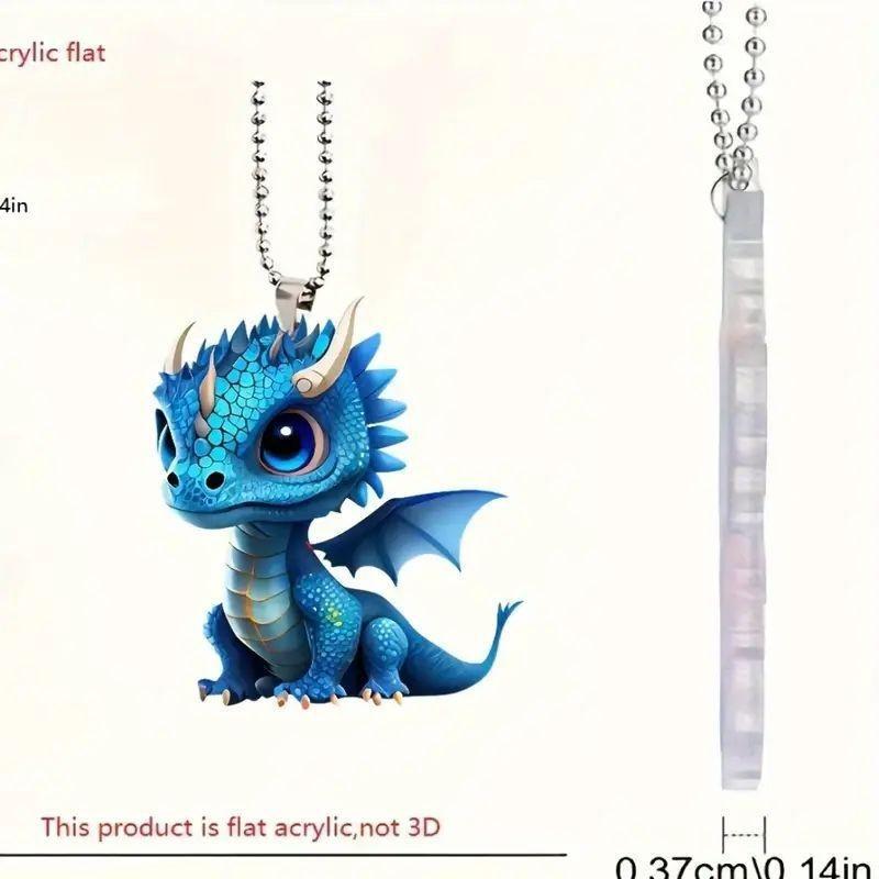 Acrylic Unique Car Hanging Ornament For Rearview Mirror Adorable Cartoon Design