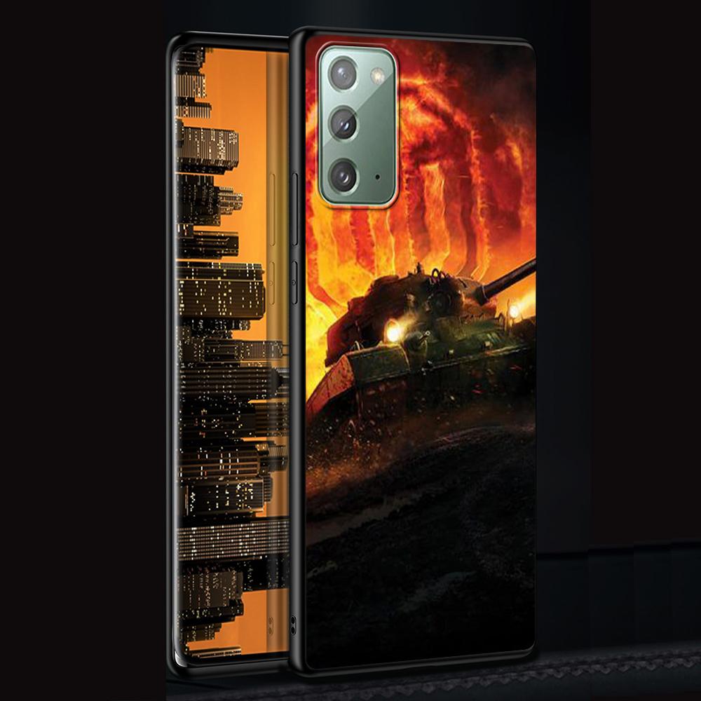 Tanks Fighter Warship Case for Samsung Galaxy Note 20 Ultra 10 Lite 9 8 A53 A52 A12 S22 S21 FE S20 Plus TPU Black Phone Cover