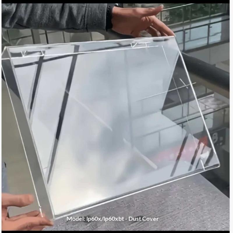 Acrylic Turntable Dust Cover Replacement Waterproof Anti-dust Protective Cover Fit for AT LP120XUSB BK Home Record Player