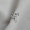 Chain star double-layer ring, women's light luxury niche design personality trendy adjustable ring