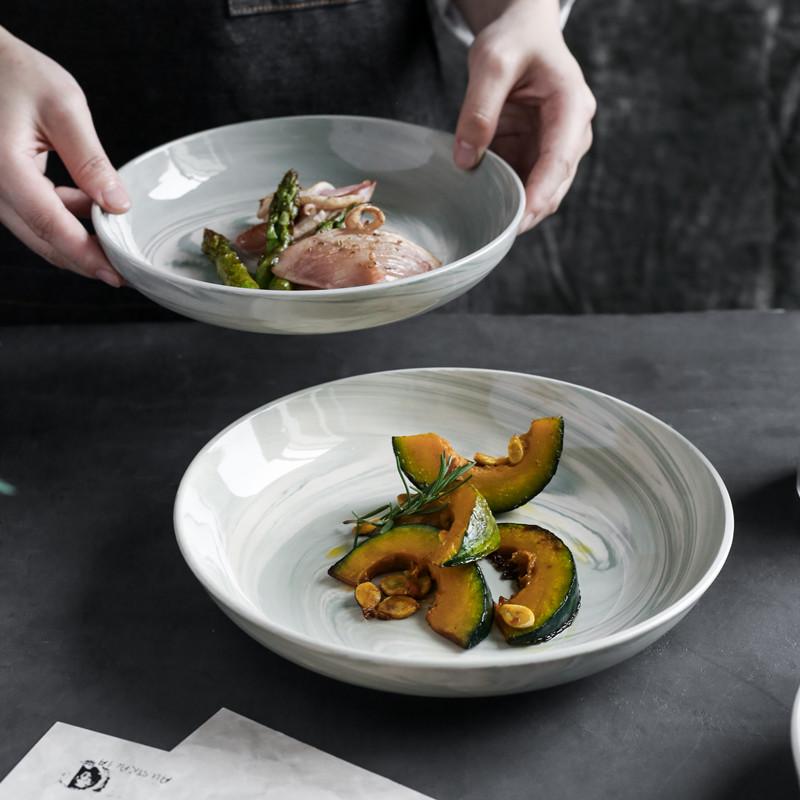 Yijia European Style Ceramic Bowl and Plate Set: Creative Nordic Design Tableware