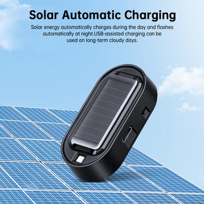 Extractme Simulation Car Solar Anti-theft Light Car Simulation Immobiliser Car Alarm LED Simulation Warning Light Burst Flash