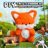 Cute Fox Animal Plush Pipe Cleaners DIY Crafts Kit for Creative DIY Birthday Gift Home Decoration Crafting Supplies for Beginner