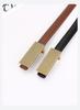 Women's Genuine Cowhide Leather Striped Dress Belt - Versatile & High-End Accessory