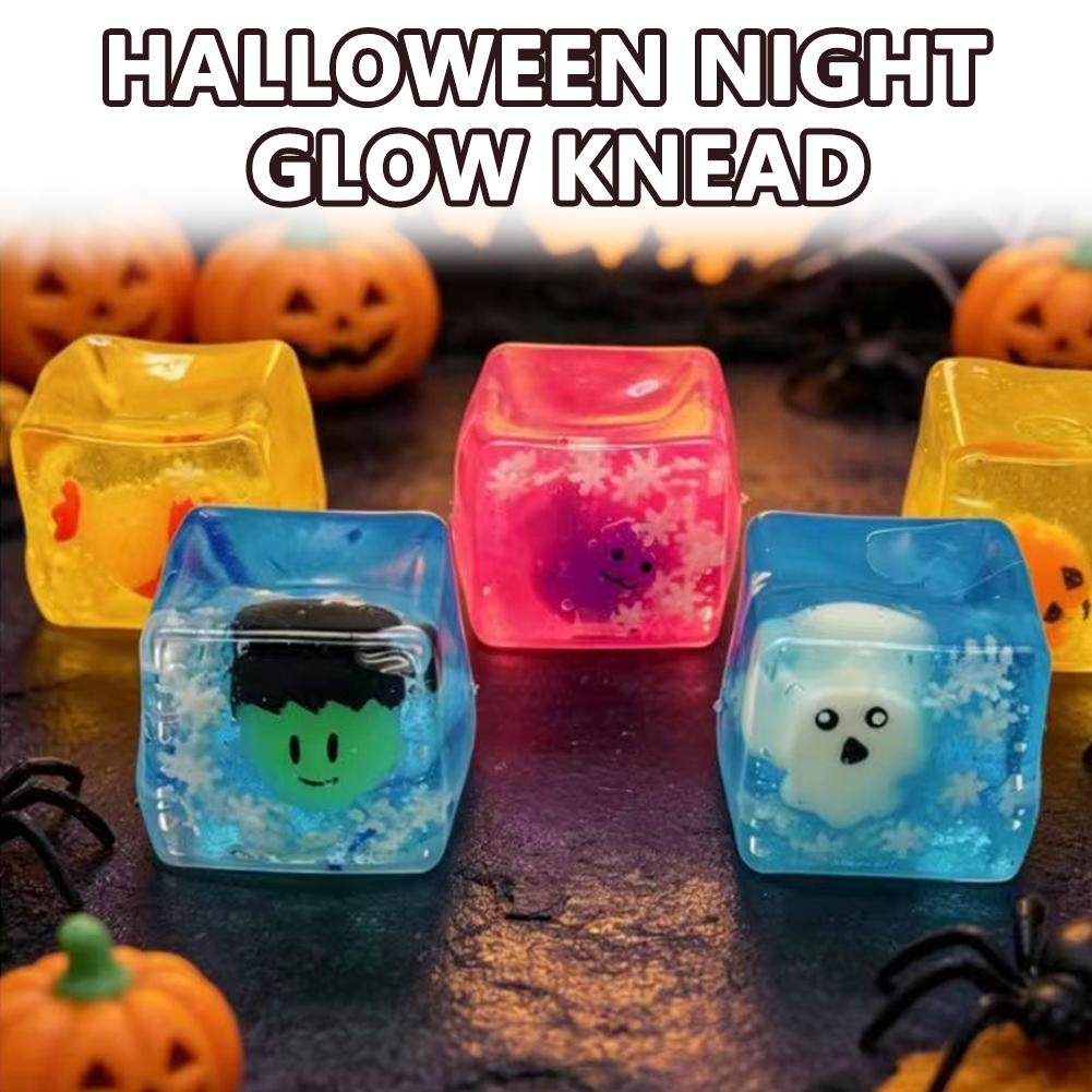 Halloween Maltose Squeeze Toy Ultra-Slow Rising Maltose Filling Sensory Toys For Anxiety Relief Office Desk Decompression Decor