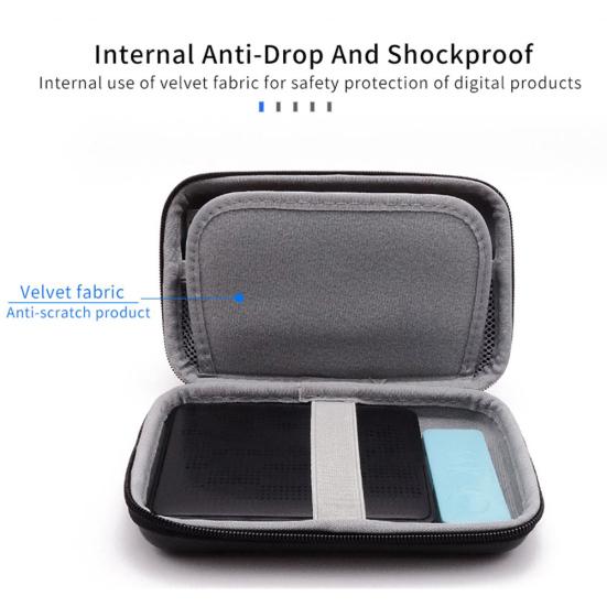 2,5-Zoll-Festplattenlaufwerk Schutzhülle Power Bank USB-Kabel Ladegerät Aufbewahrungstasche