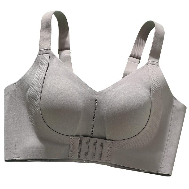 Large breasts show small underwear, full cup, thin adjustment type, seamless large size bra, double breasts, anti-sagging bra.
