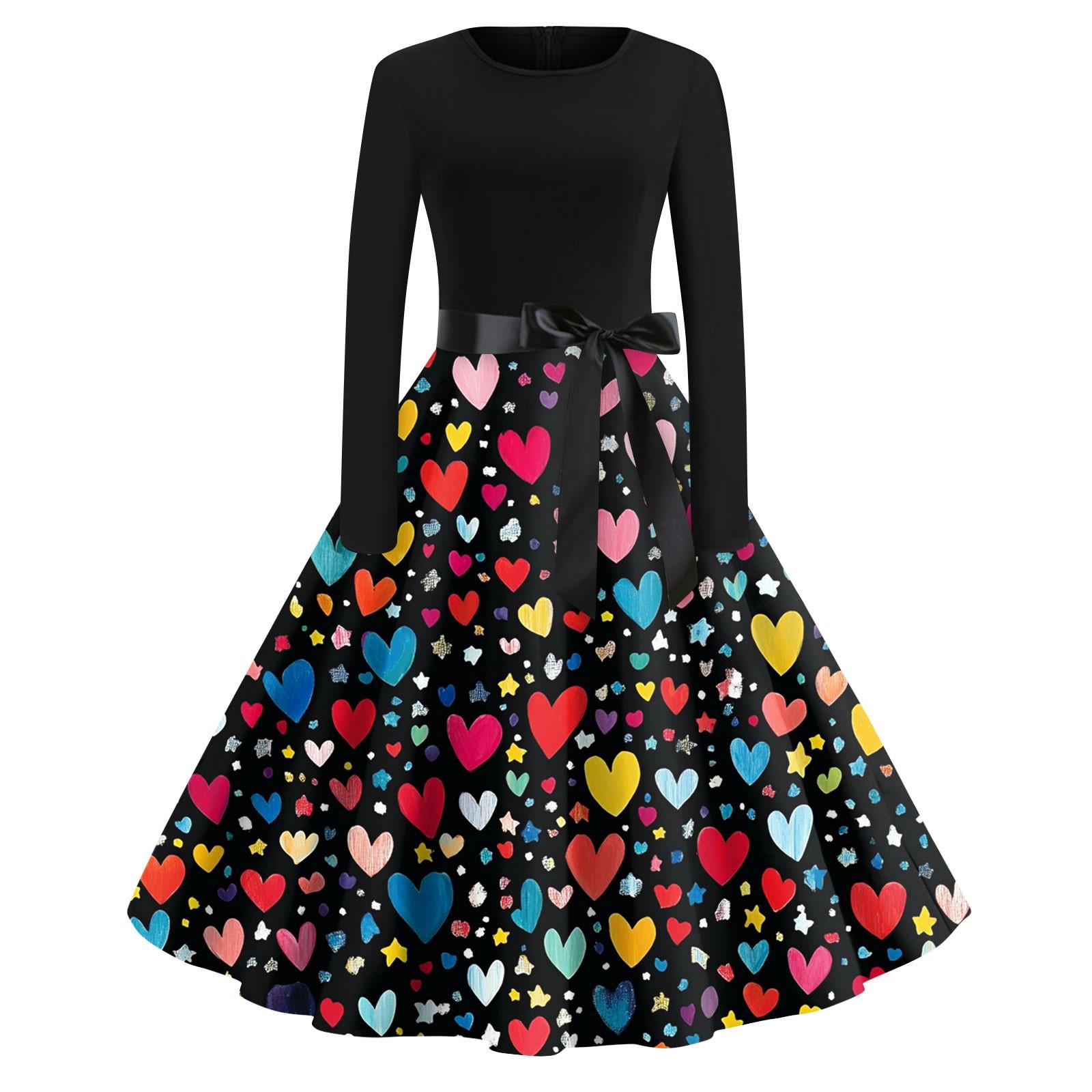 

Женские модные повседневные облегающие платья с круглым вырезом и длинным рукавом с принтом L красный