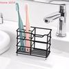 Bathroom Toothbrush Holder Stainless Steel Black Sliver Tooth Brush Holder Toothpaste Holder Stand Bathroom Organizer Accessory