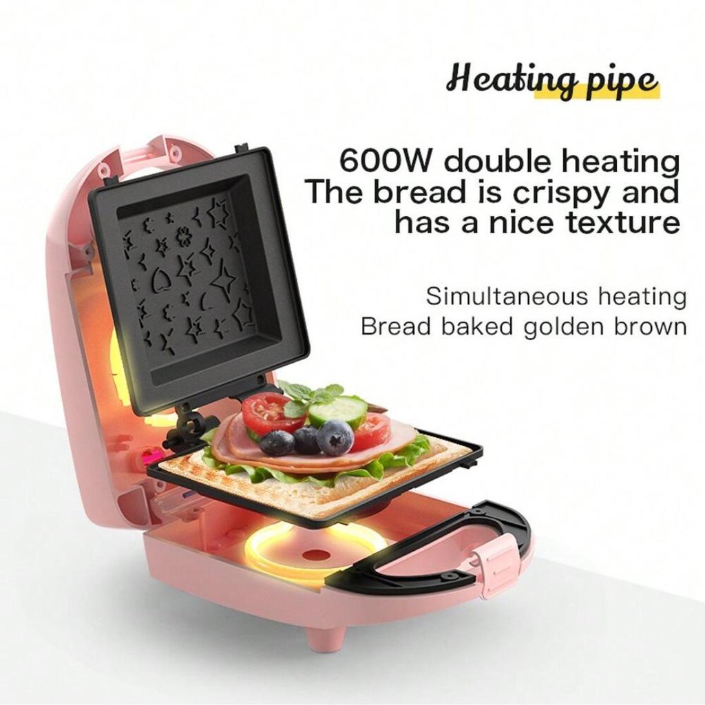 Electric Sandwich & Waffle Maker Toaster Press for Breakfast