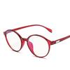 Round frame Anti blue glasses plain glasses lens art original home anti blue light glasses students frame glasses