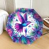 1pc Hummingbird Floral Mandala Artwork Umbrella with Plastic Handle,Suitable for All Seasons Home Travel Outdoor UmbrellaDD1034
