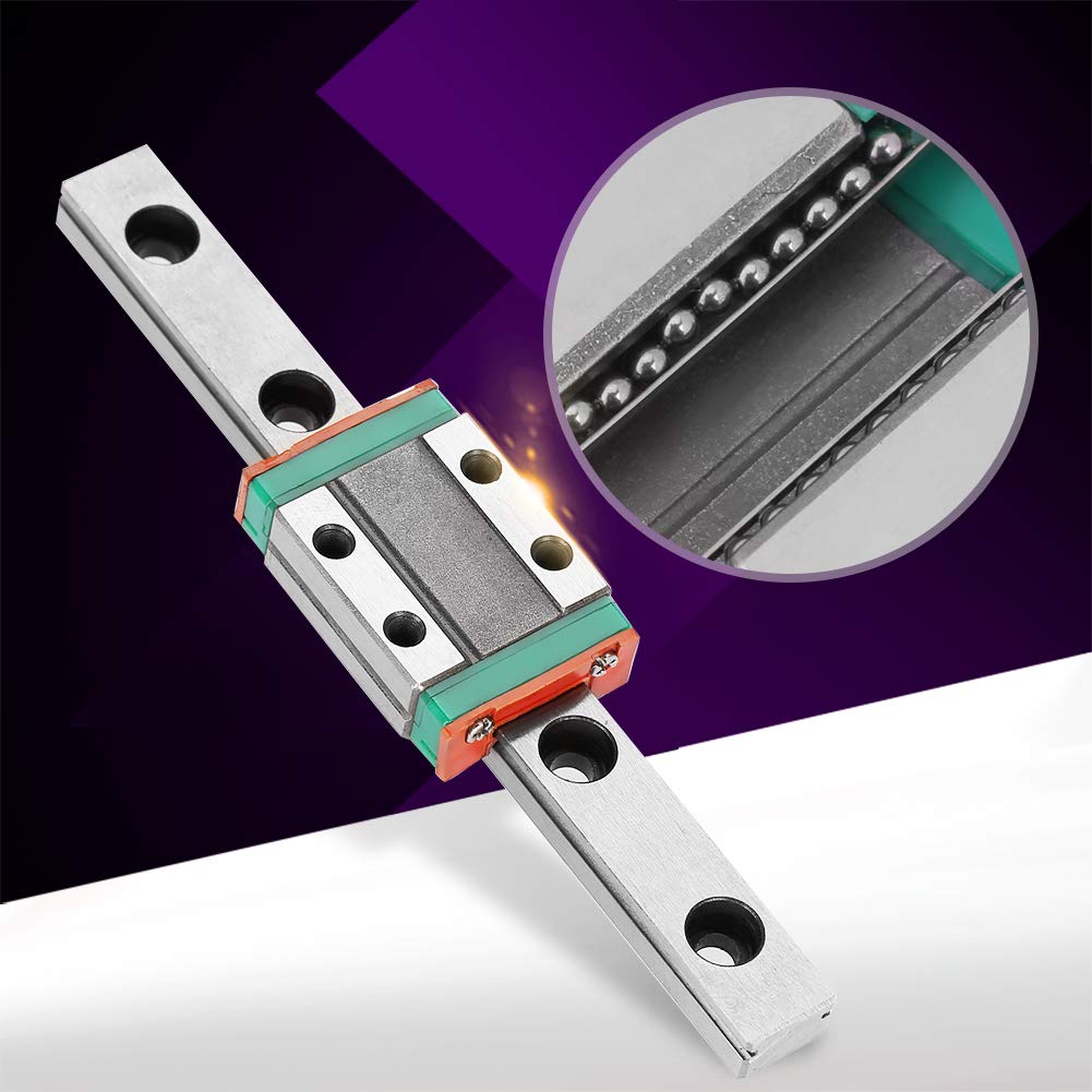 LML9B Miniature Linear Rail Guide, 9mm Wide, with Slide Block, for Automatic Equipment (100mm)