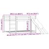 VidaXL Lit superposé avec toboggan et rideaux blanc et noir 90x200 cm, lit, cadre de lit, lit superposé bas, meuble de 3284134