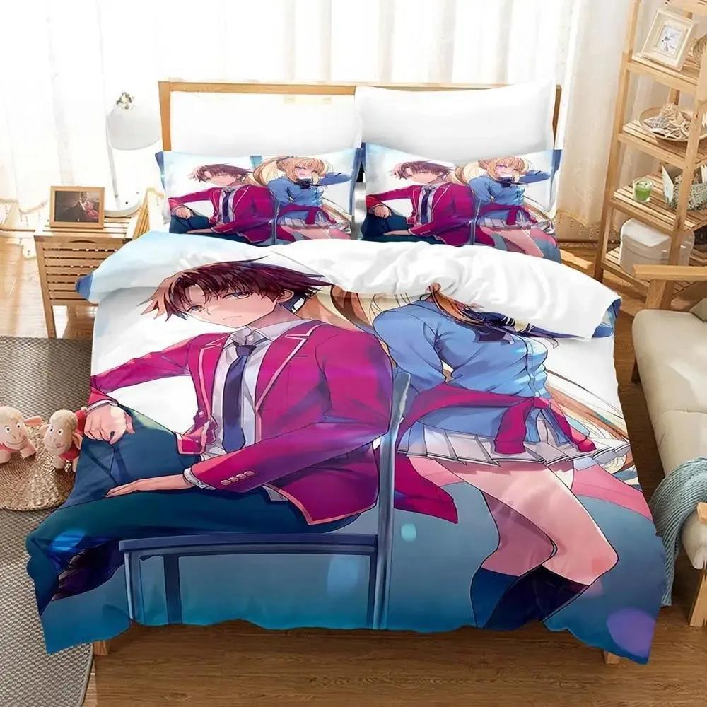 Clasrom of the Elite Beding Set Single Twin Ful Quen King-Sized Dimensionsd Dimensions Bed Linen Set Adult People Kid Bedrom Duvet Cover Sets 3D