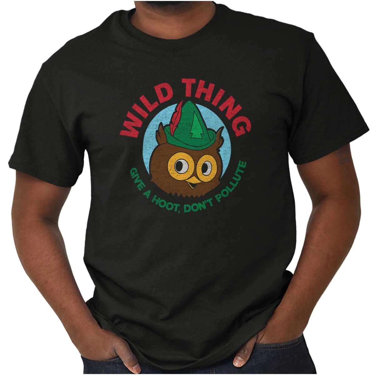Give A Hoot Don t Pollute Woodsy Owl Gift Womens or Mens Crewneck T Shirt Tee XXXXL