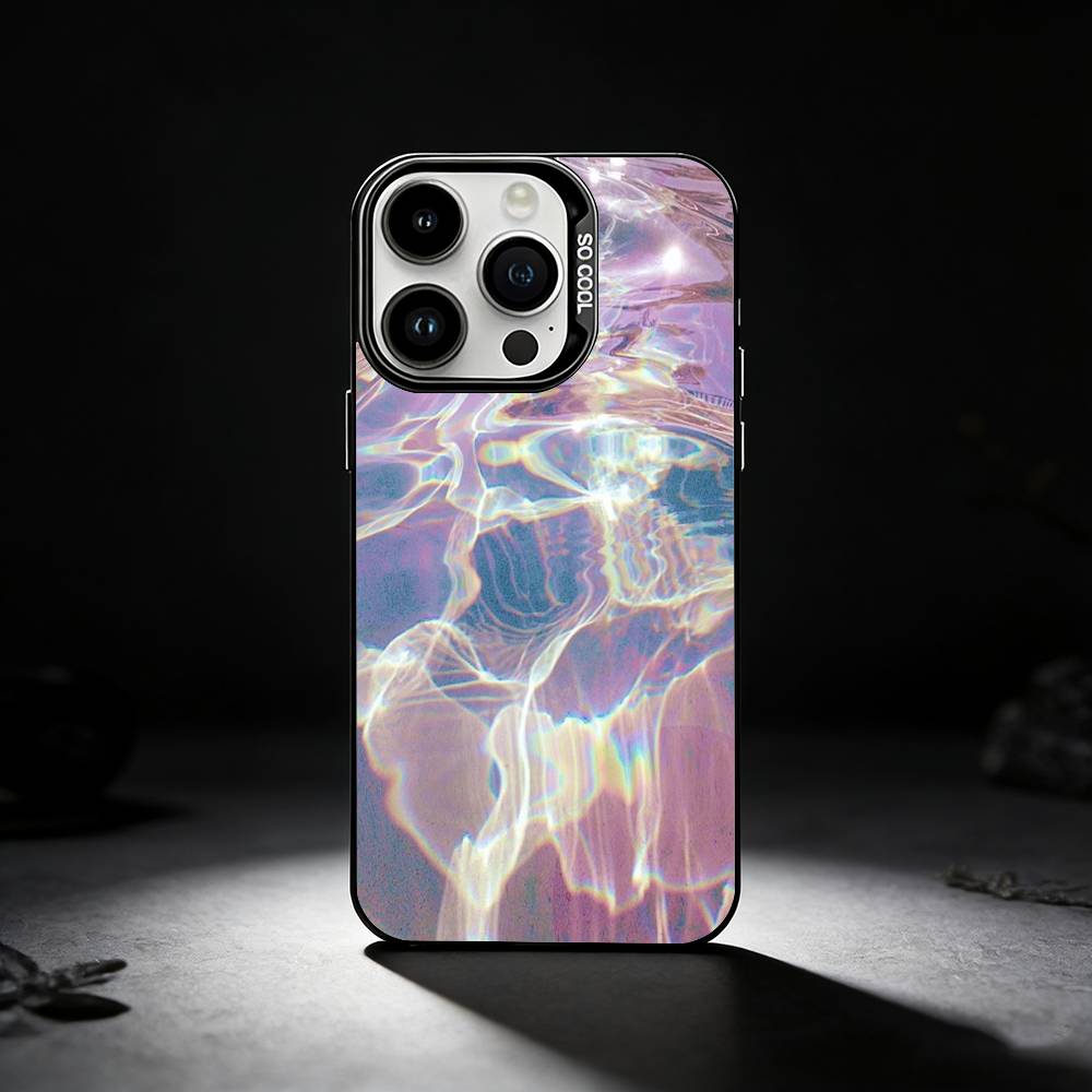 Laser Style Phone Case For iPhone 17,16,15,14,13,12,11 Plus,Pro Max,XS,Colored silver phone case iPhone12PROMAX