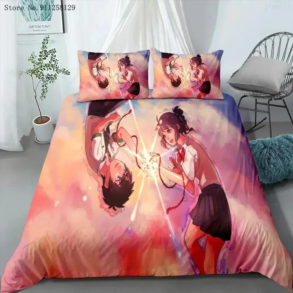 Luxury New 3D Print phechion Anime Your Name Bedding Set Duvet Covers Pillowcases One Piece Comforter Bedding Sets Bed K214