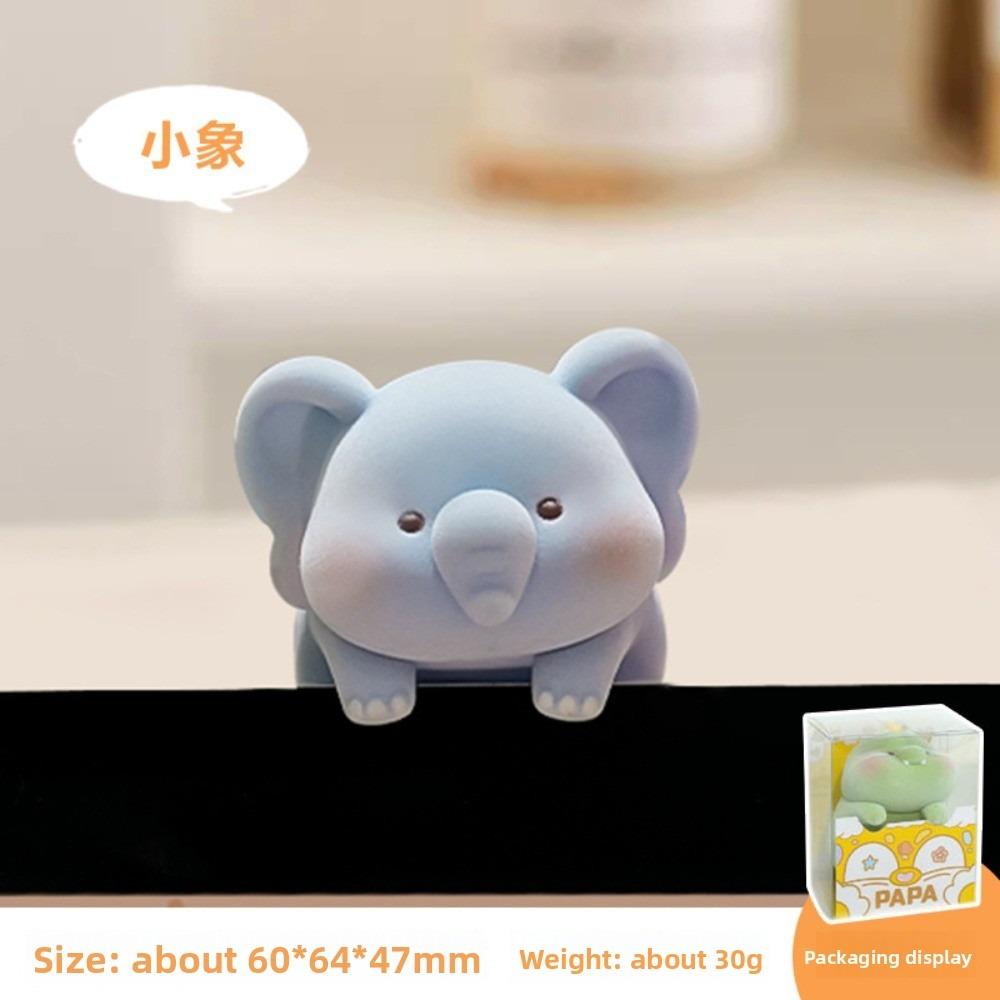 Animal Model Computer Monitor Topper Flocking Center Console Doll  Desk Decoration