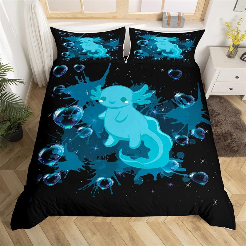 Dolphin Duvet Cover Nautical Sea Animal Bedding Set Underwater World Fish Sealife Quilt Cover Coral Reef Seaweed Queen Bed Set