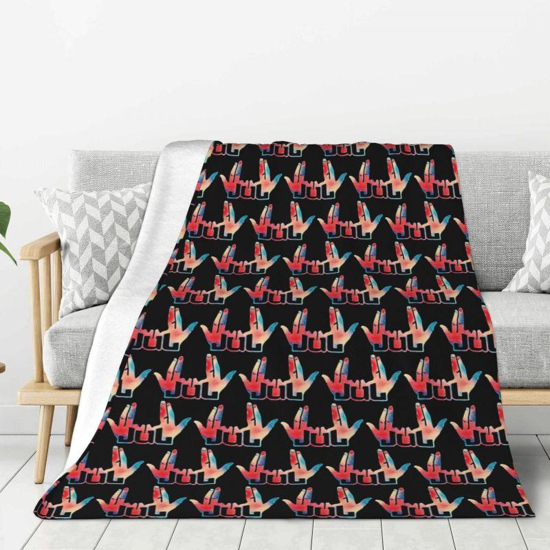 Custom 3D Printed Jul French Rapper Blankets Breathable Soft Flannel Summer Throw Blanket for Sofa Outdoor Bedding