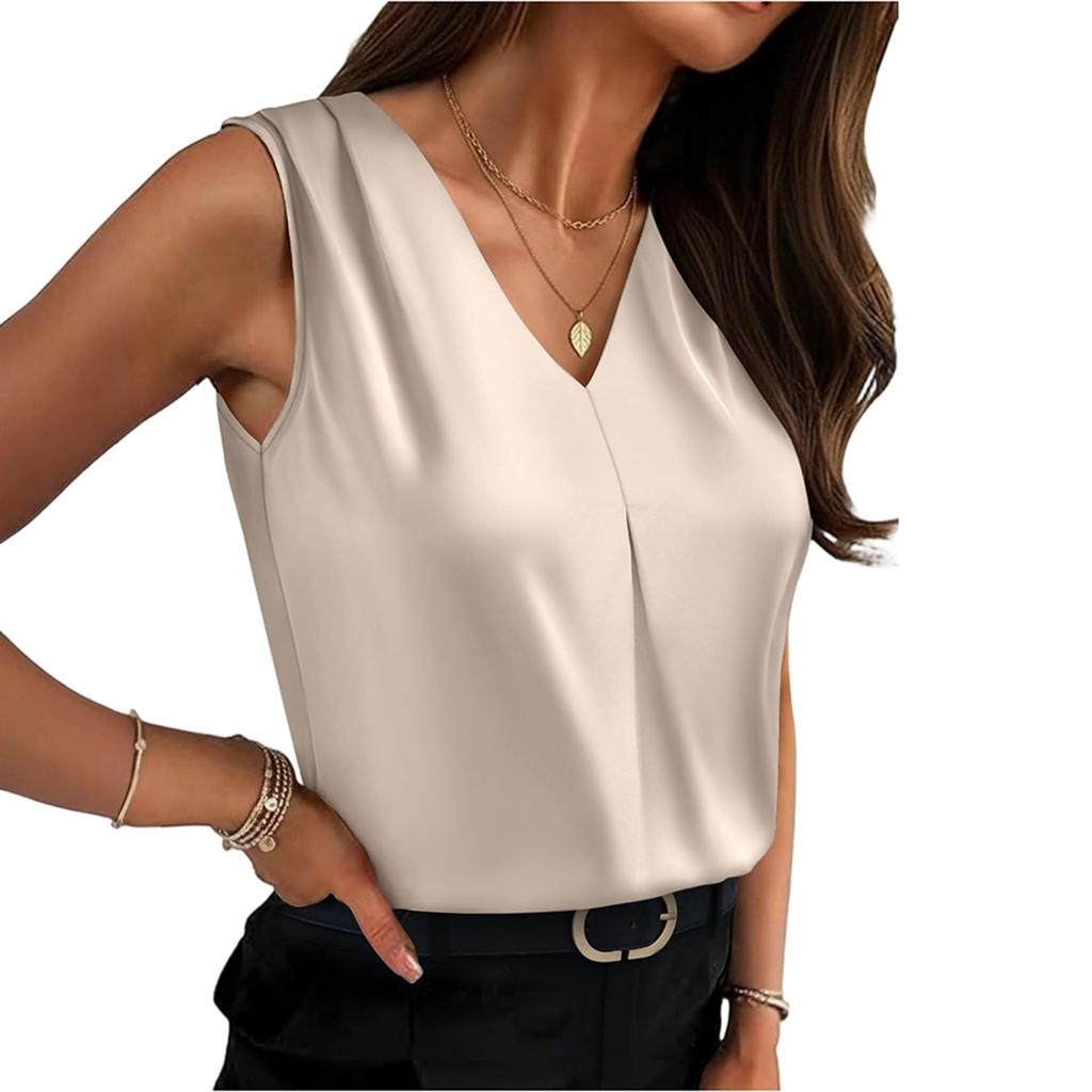 Women's -color Fashionable Business Work Shirt Formal T-shirt Top