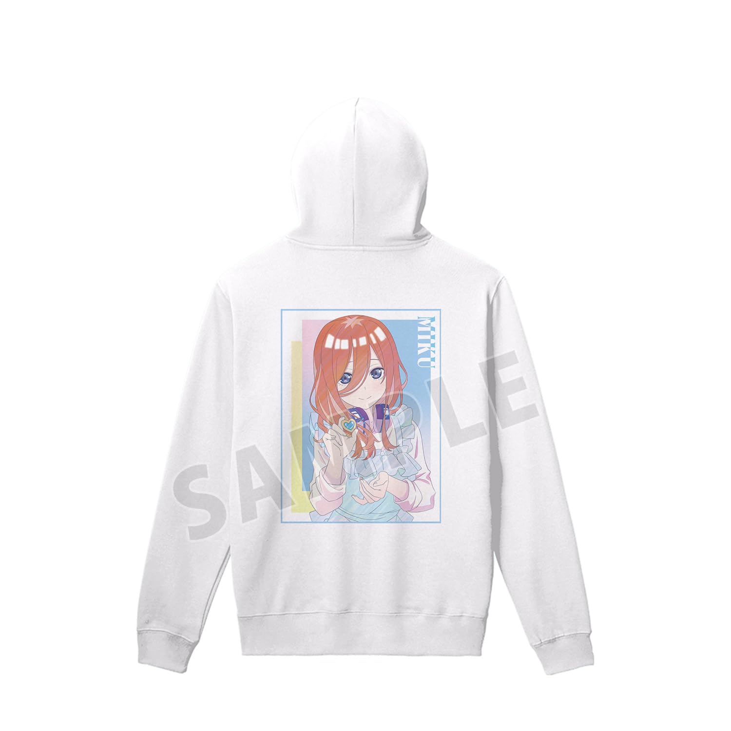 

Quintessential movie Miku Nakano in uniform apron Ani Art clear label size XS The Quintuplets illustration ver. back-print zip-up hoodie, men s