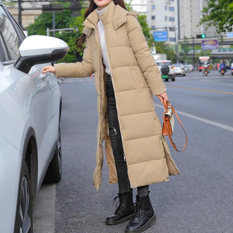 Winter Women's Long Knee-length Thickened Fashionable and Versatile Loose Coat