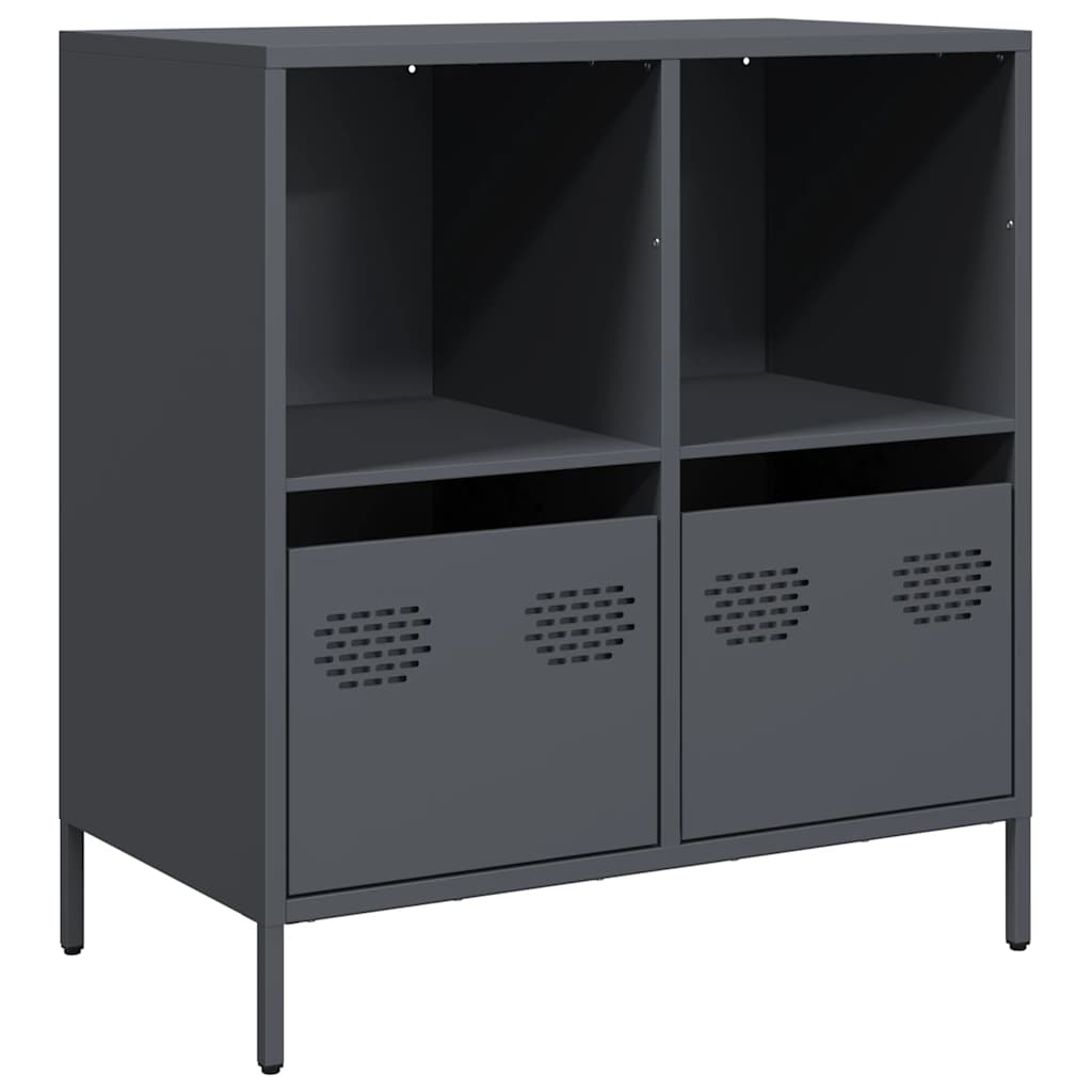 Vidaxl Szafka, Antracytowa, 68X39X73,5 Cm, Stal Walcowana Na Zimno