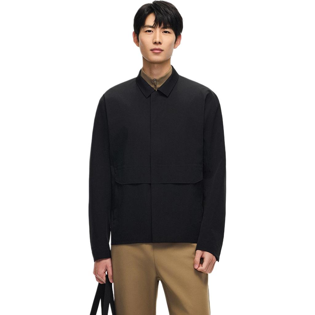 Anta Champion All-Weather Series Solid Color Polo Collar Soft Shell Casual Simple Versatile Jacket Men jackets 152610617-3