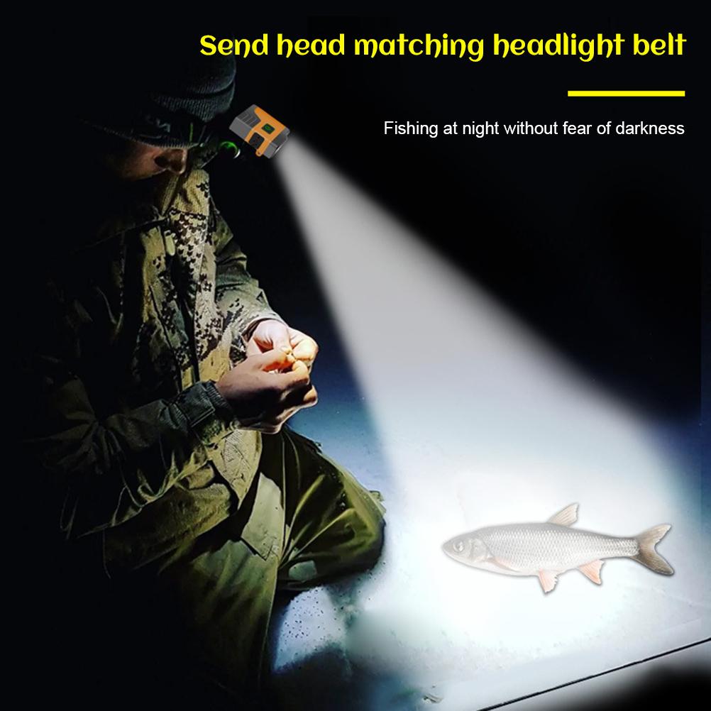 COB Flood Headlamp Sensor  Flashlight LED Waterproof Headlight for Outdoor Fishing Running Cycling Camping