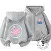 Fashion Kids Zipper Hooded Sweatshirt Cute Cartoon Autumn Winter Casual Street Wear Peppa Pig Children 3 14