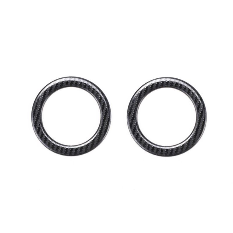 Carbon Color Car Dashboard Air Condition Outlet Circle Frame Trim For Mercedes Benz E Class W212 2009-2015 Interior Accessories