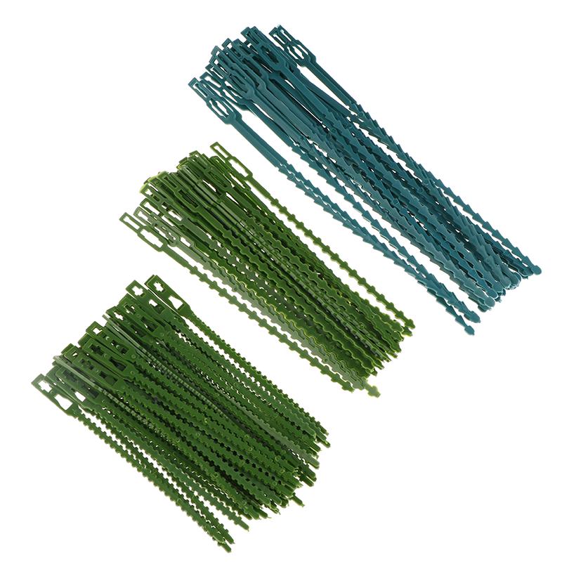 50/30 X Reusable Garden Plastic Plant Belt Ties Tie Garden Fishbone Band Tool