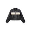 LAP Color Block Crop Rider Jacket Ar1lz260