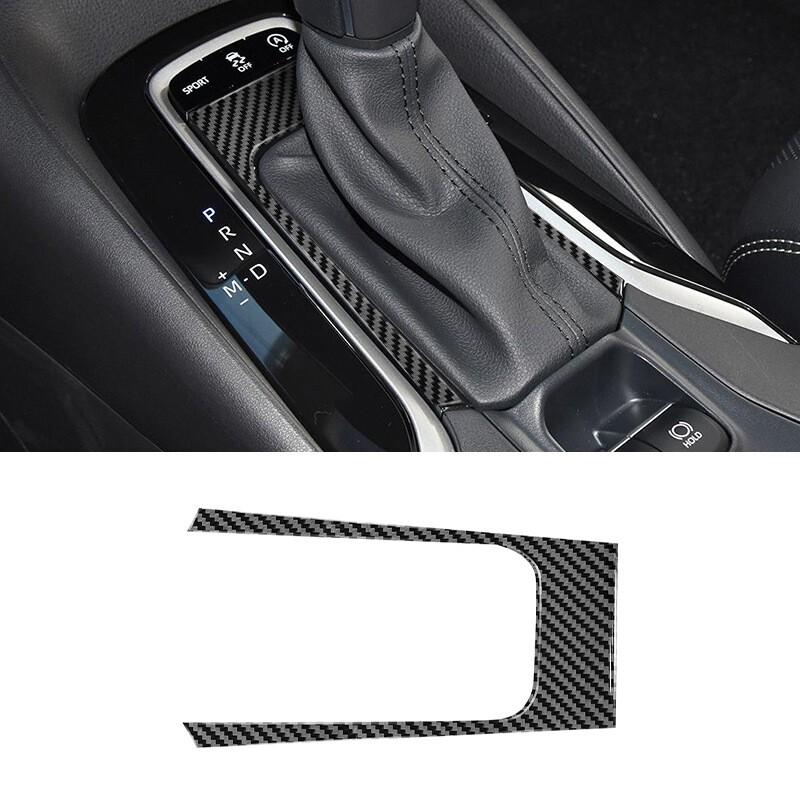 For Toyota Corolla -2024 Black Center Gear Shift Panel Sticker Carbon Fiber