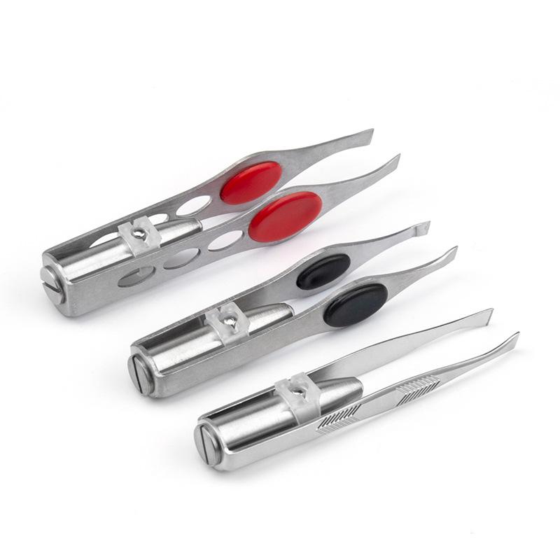 Instrument de tuns sprâncene cu lumină LED - Clemă de sprâncene din oțel inoxidabil pentru îngrijire de precizie