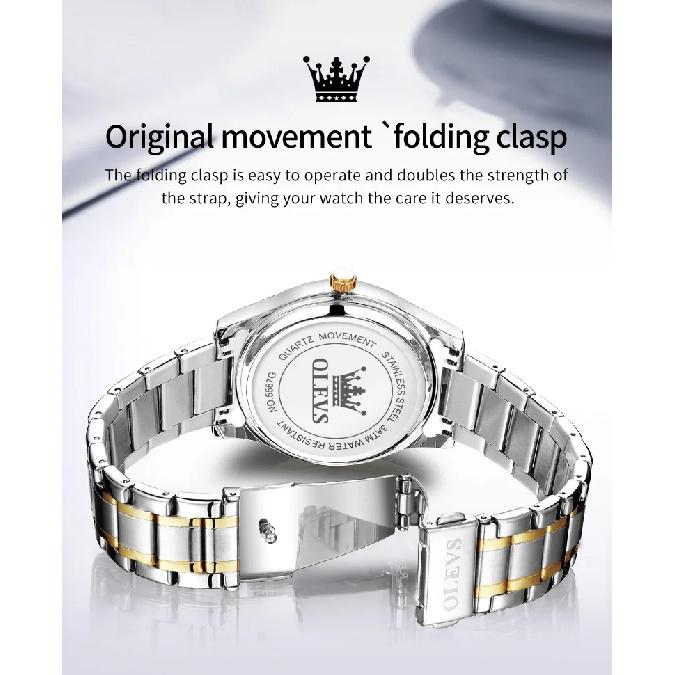 OLEVS 5567 Original Men's Watches Simple Classic Large Digital Dial Dual Calendar Waterproof Luminous Quartz Watch for Men Hot