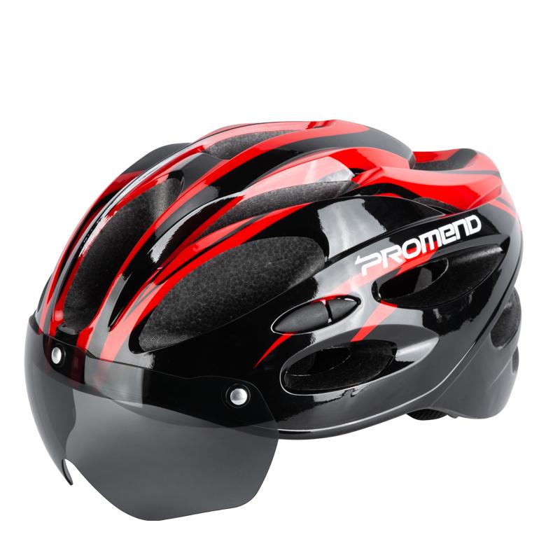 Mountain Bike Cycling Helmet with Integrated Magnetic Goggles PC Material Unisex Adult Outdoor Riding Equipment Safer Chemicals L