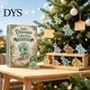 Dětské Vánoční Překvapení 24 Dní Dinosaura Adventní Kalendář 2026, Roztomilý Ornament z Umělého Krystalu Odpočítávání Retro Lesklá Dárková Krabička Kalendář, 2D Akryl